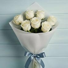 Букет 7 Белых роз Эдлесс Лав #REPLACE_PRED# Дмитриевке