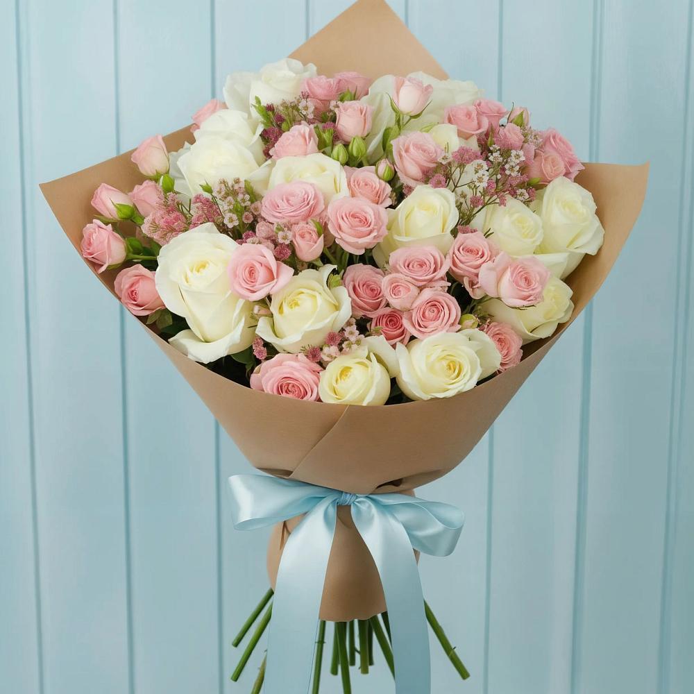 Букет цветов из: Розы в Дмитриевке