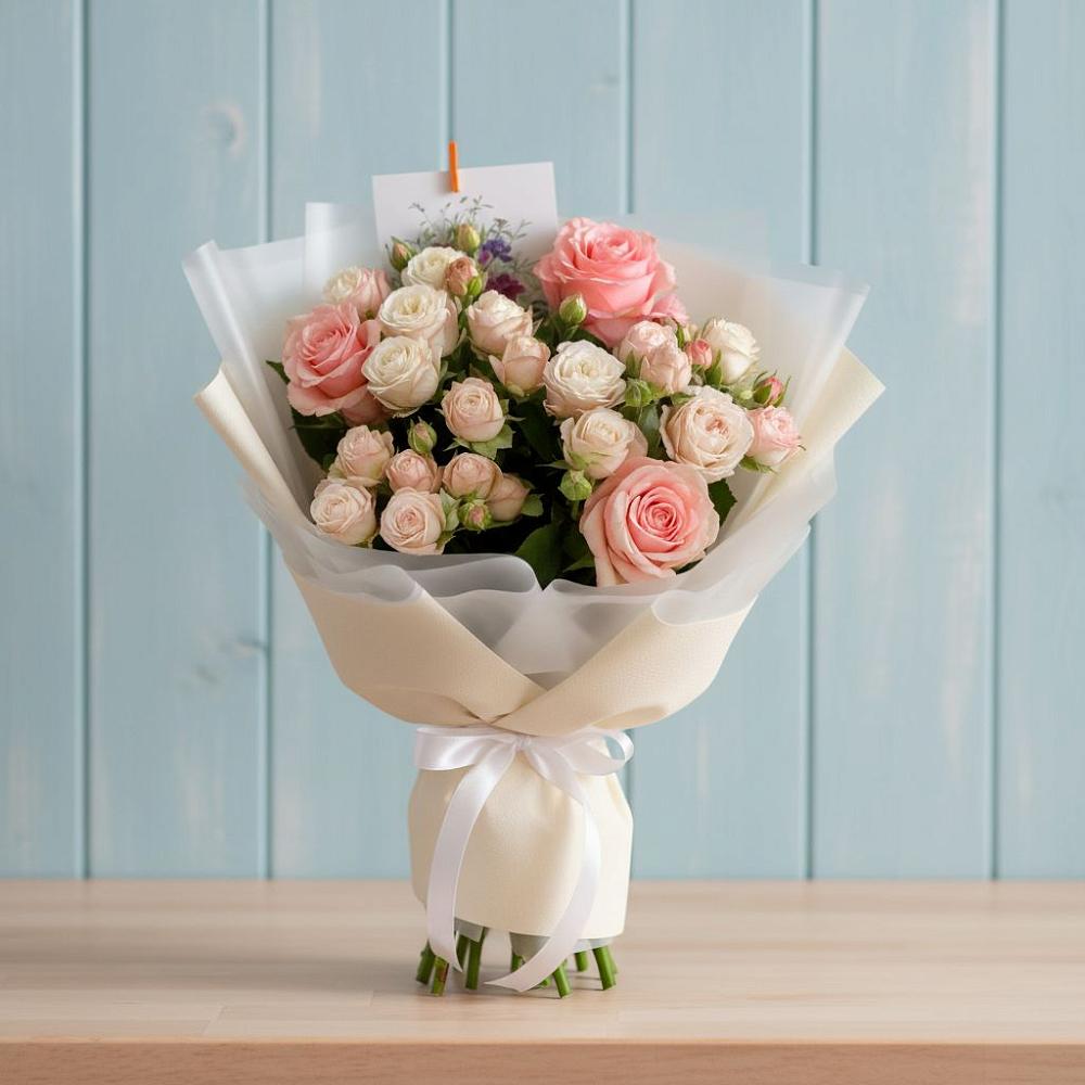 Букет цветов из: Розы в Дмитриевке