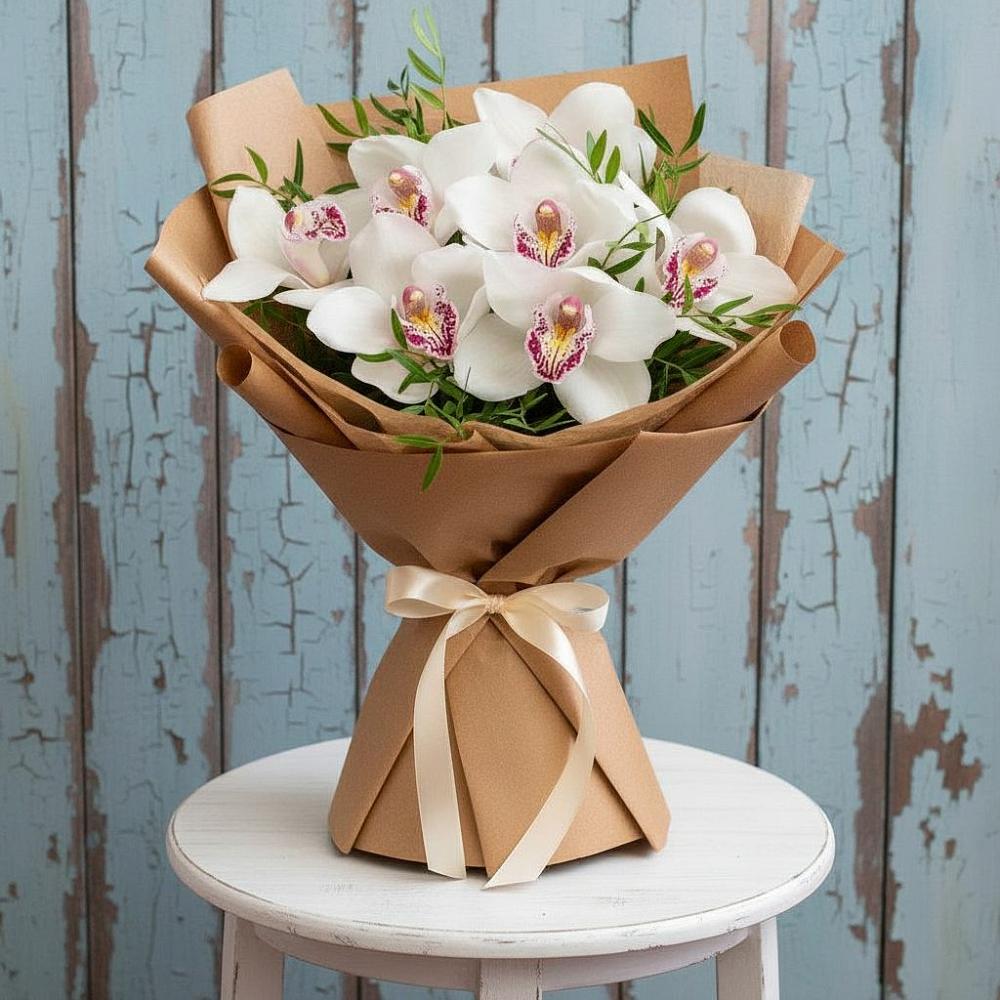 Букет цветов из: Орхидеи и Розы в Дмитриевке