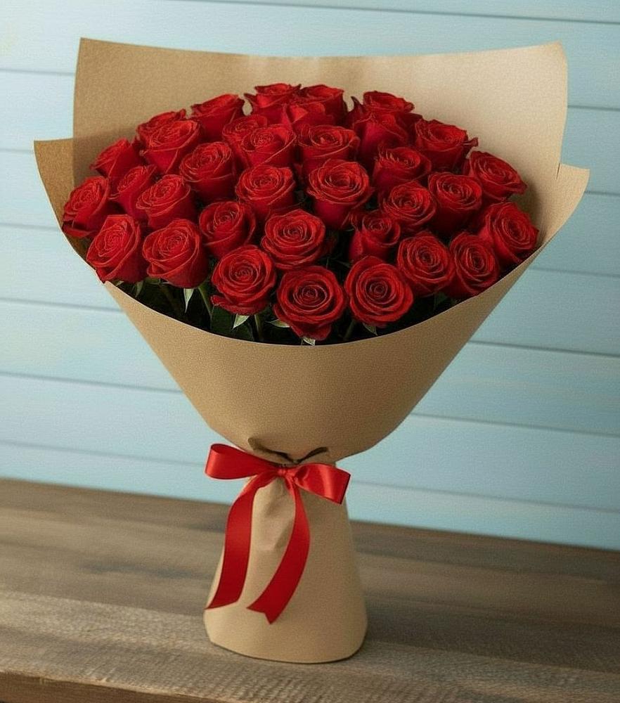 Букет Красные розы Милано в Дмитриевке