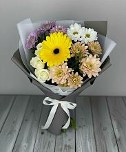 Букет цветов из:  Розы, Герберы и Хризантемы #REPLACE_PRED# Дмитриевке