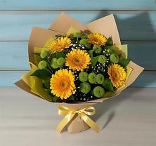 Букет цветов из:  Герберы и Хризантемы в Дмитриевке