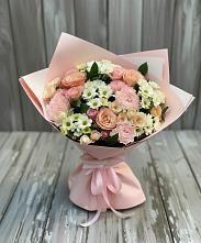 Букет цветов из:  Гвоздики, Розы и Хризантемы в Дмитриевке