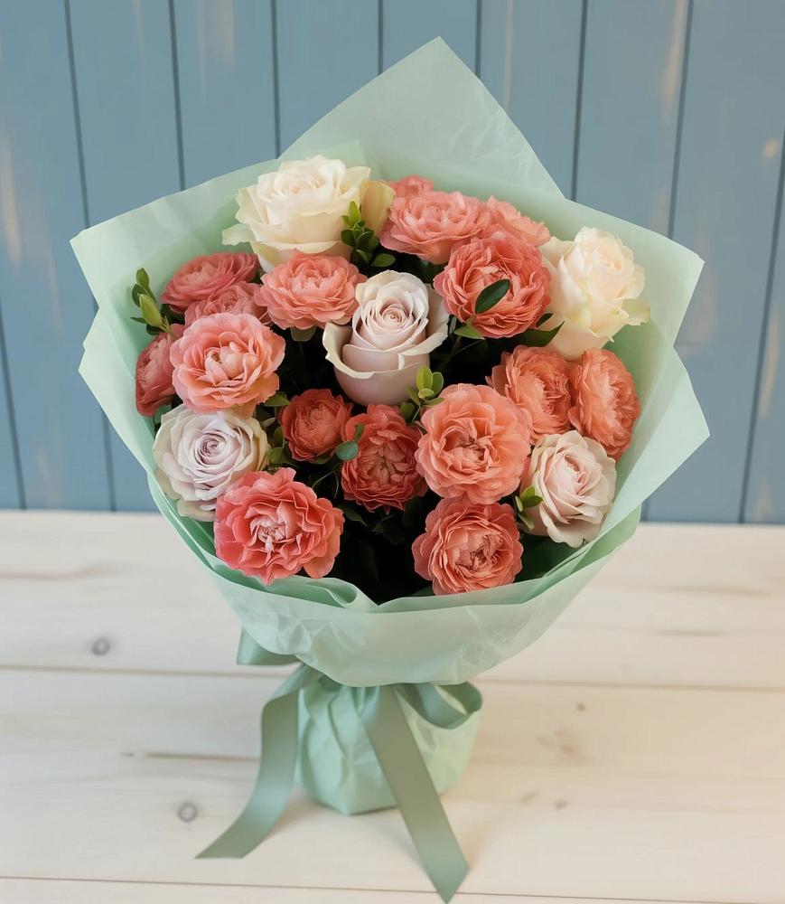 Букет цветов из: Розы в Дмитриевке