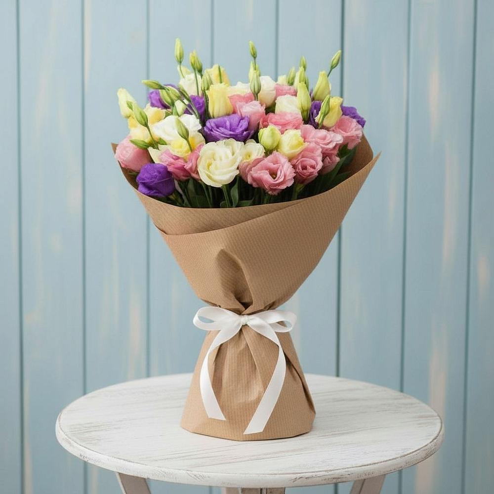 Букет цветов из: Лизиантусы в Дмитриевке