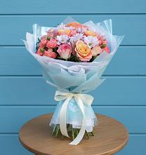 Букет цветов из:  Хризантемы и Розы в Дмитриевке