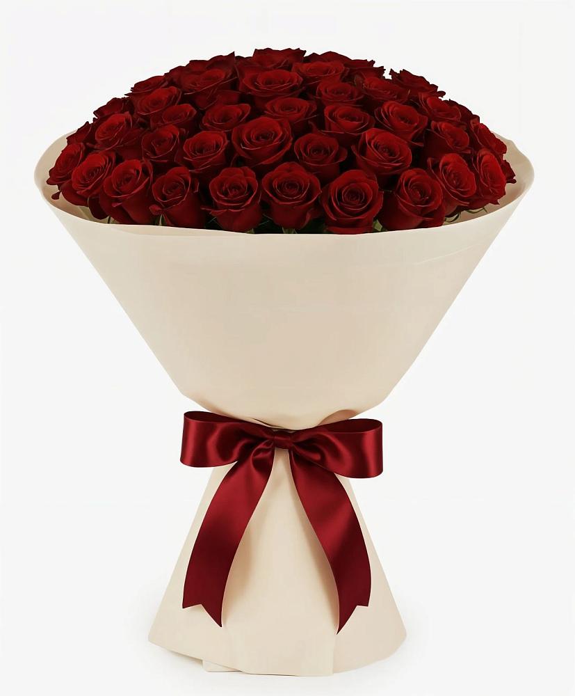 Букет 101 Бордовая роза Блэк Бакарра в Дмитриевке