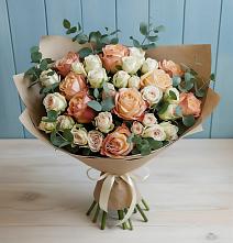 Букет цветов из:  Альстромерии и Розы в Дмитриевке
