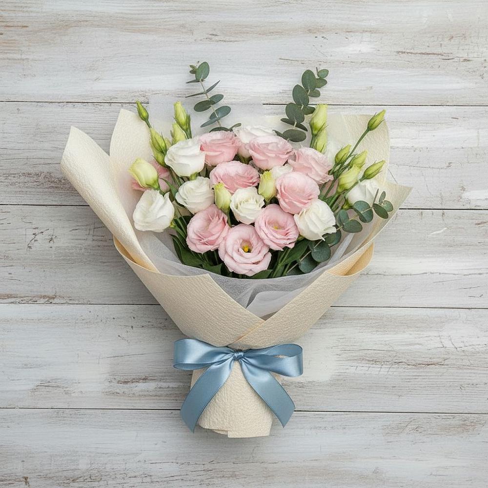 Букет цветов из: Лизиантусы в Дмитриевке